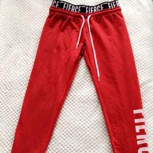 Red sweatpants